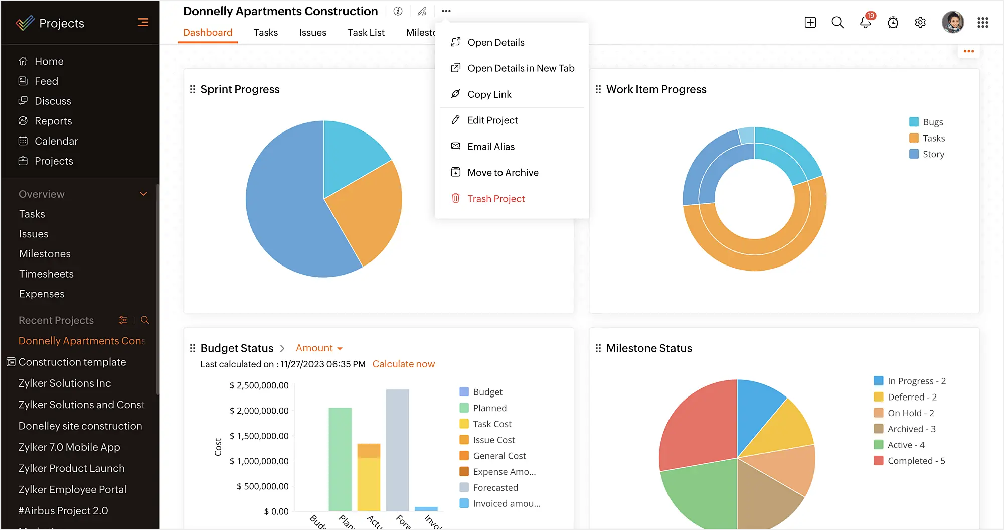 Zoho Projects